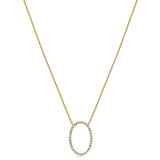 17mm Diamond Oval Pendant