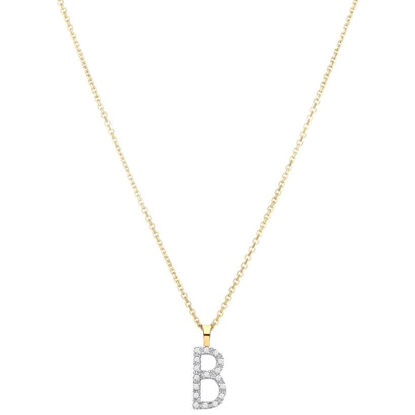 Diamond Initial Pendant