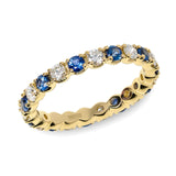 Diamond and Sapphire Full Eternity Ring