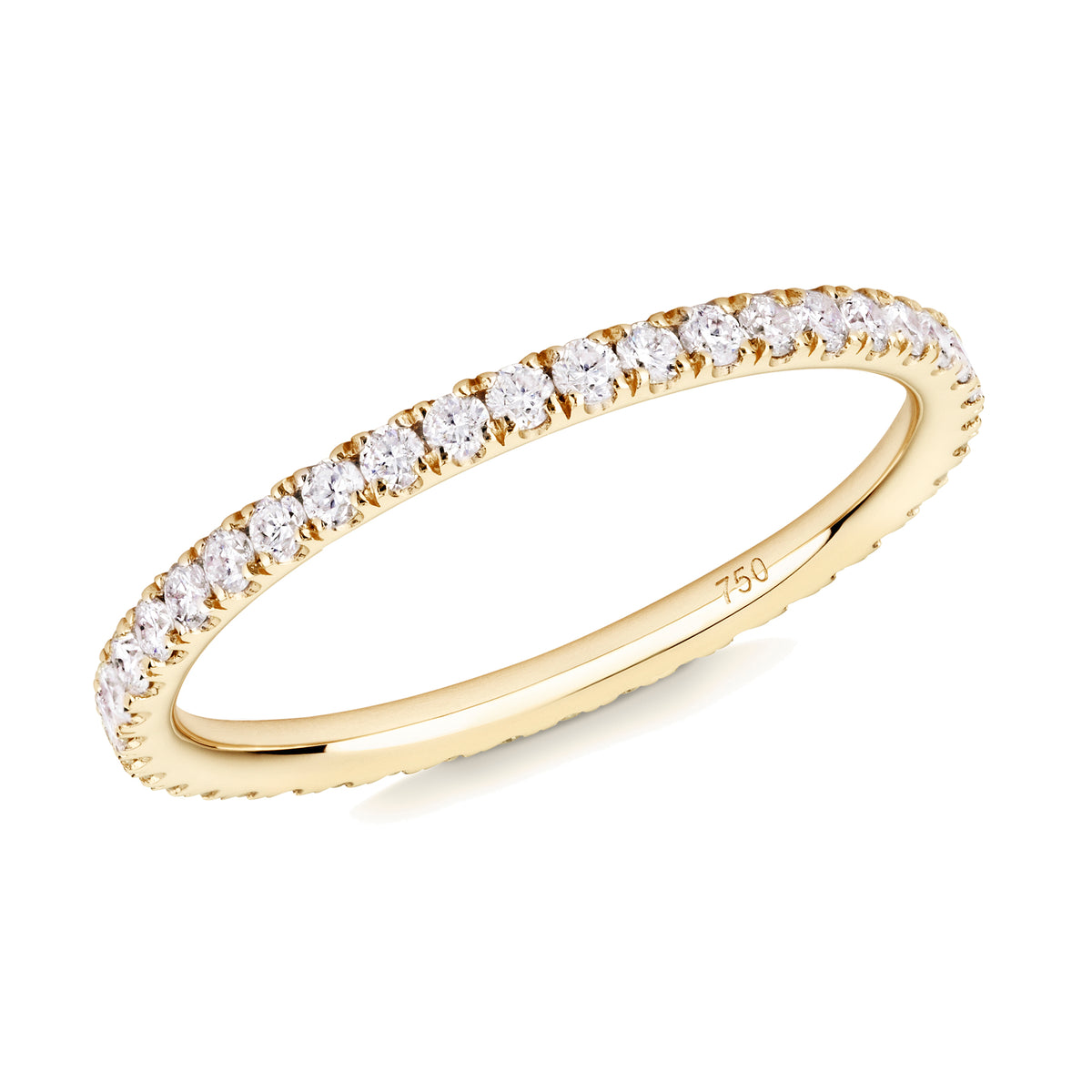 Full eternity store ring yellow gold