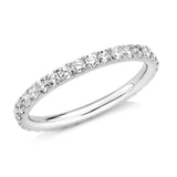 bague d’éternité à tour complet en or blanc 18 carats