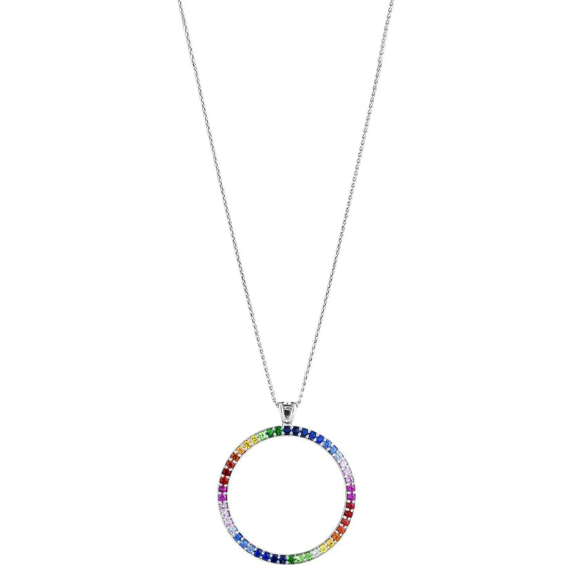 Diamond Circle Pendant Necklace