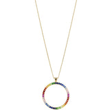 Diamond Circle Pendant Necklace