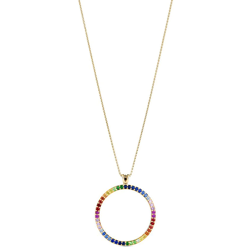 Diamond Circle Pendant Necklace