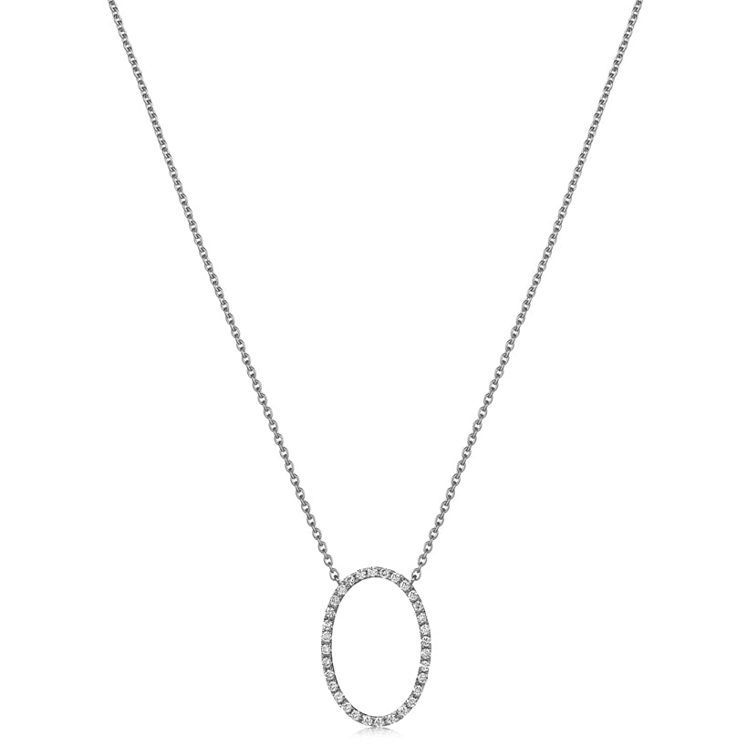 Diamond Circle Pendant Necklace