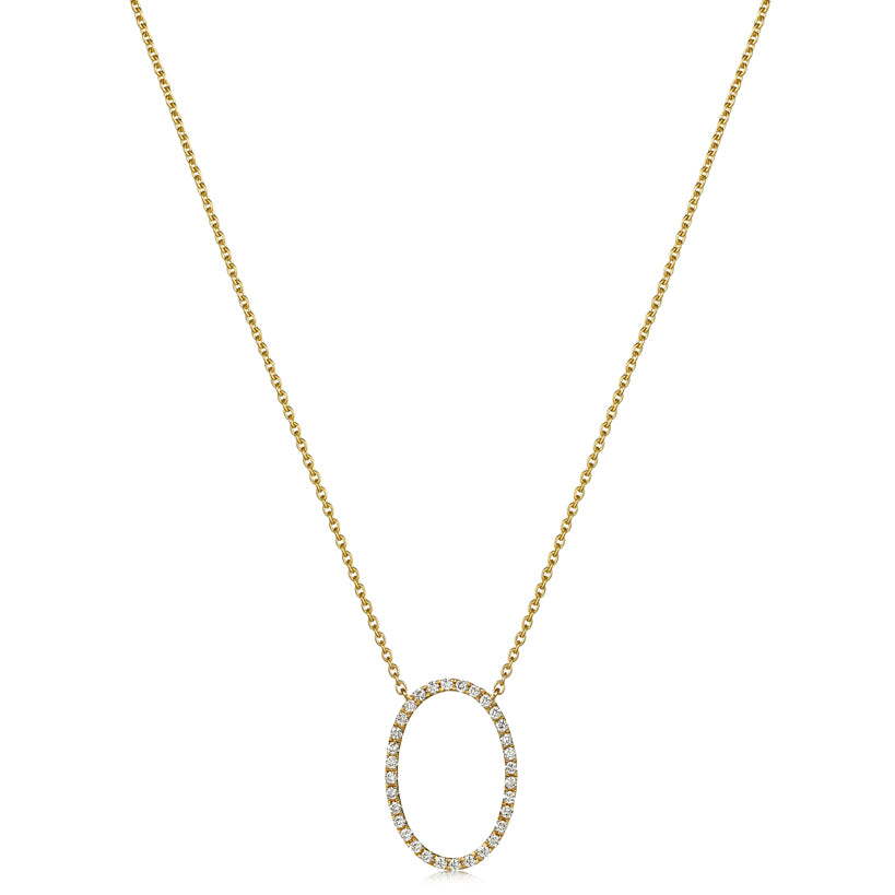 Diamond Circle Pendant Necklace