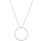 Diamond Circle Pendant Necklace