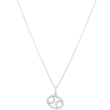 Cancer diamond pendant in 9ct white or yellow gold