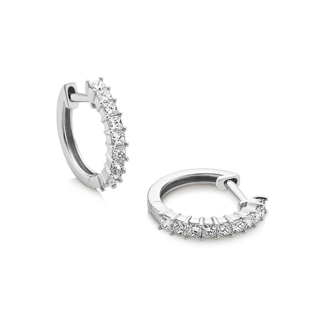 Diamond Hoop Earrings