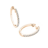 Diamond Oval Hoops 18ct Gold