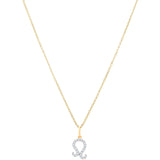 Leo diamond pendant in 9ct white or yellow gold