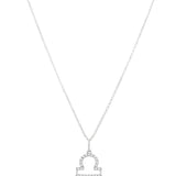 Libra diamond pendant in 9ct white or yellow gold