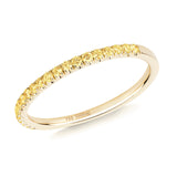 Yellow Sapphire half eternity ring 18ct yellow gold