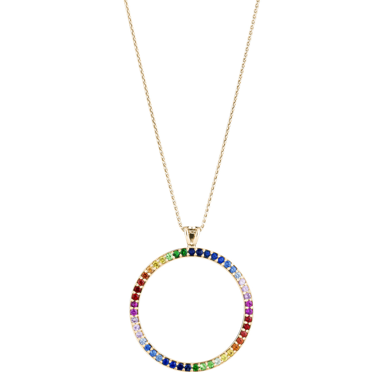 30mm Rainbow Circle Pendant