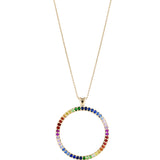 30mm Rainbow Circle Pendant