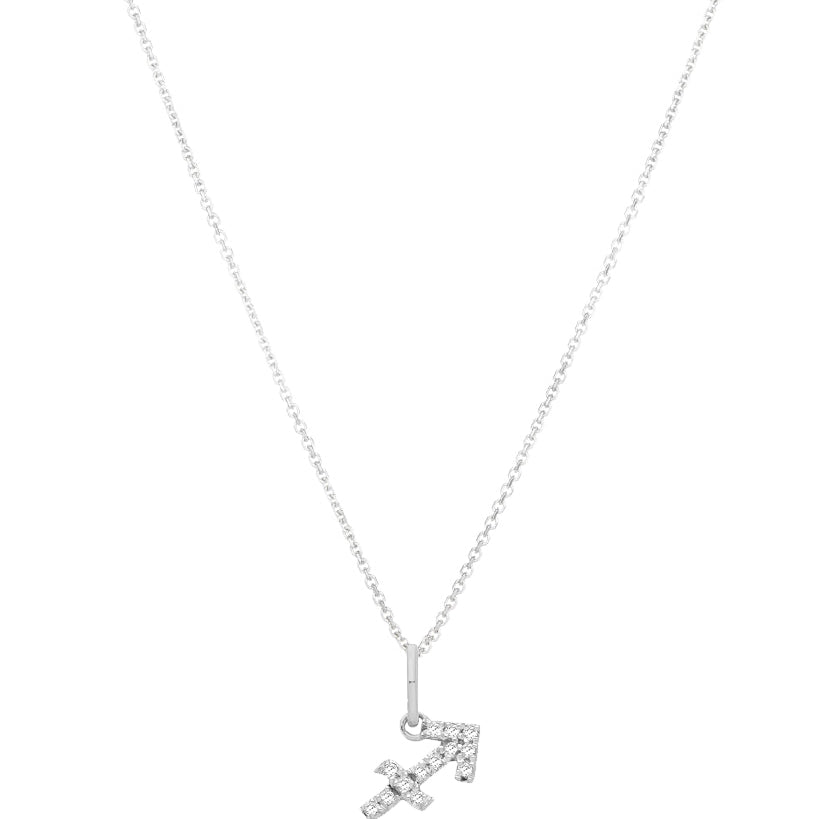 Sagittarius diamond pendant in 9ct white or yellow gold