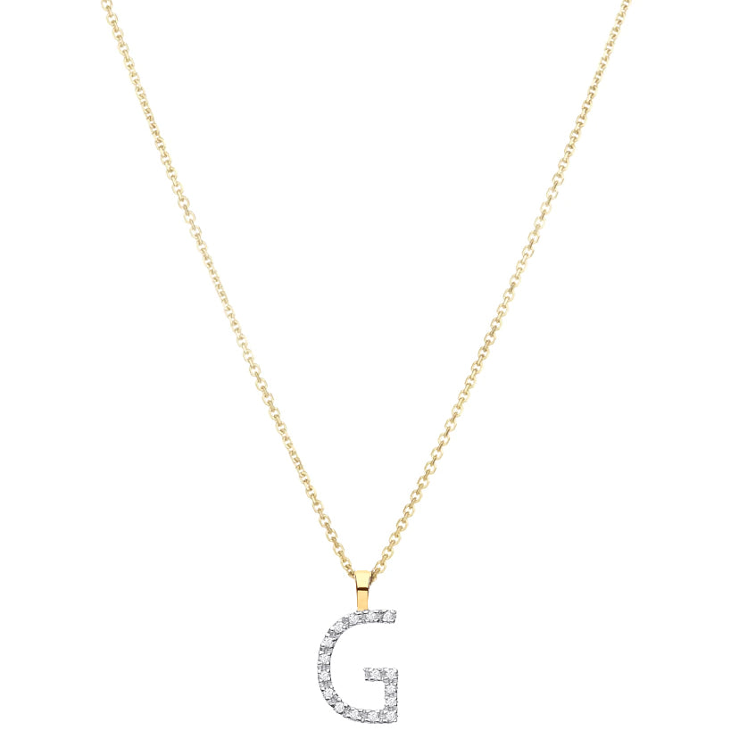 Diamond Initial Necklace