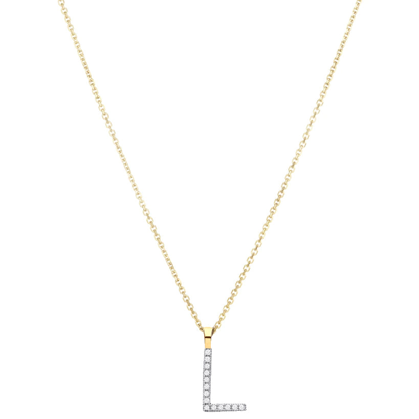 Diamond Initial Necklace