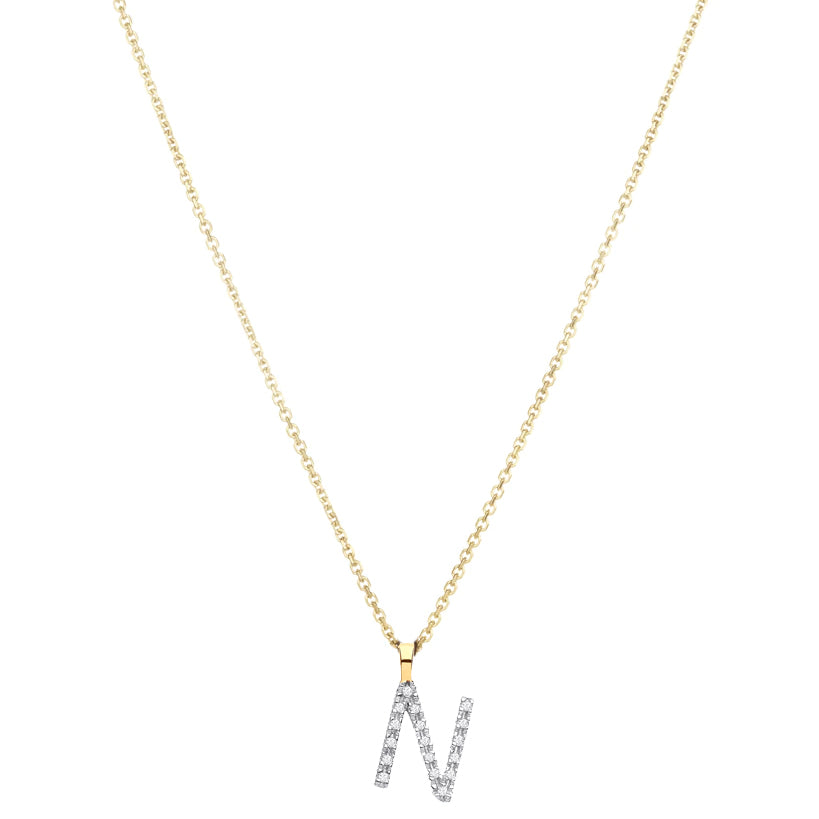 Diamond Initial Pendant