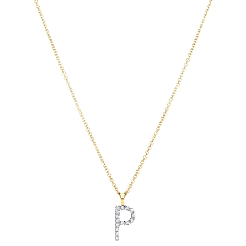 Diamond Initial Necklace