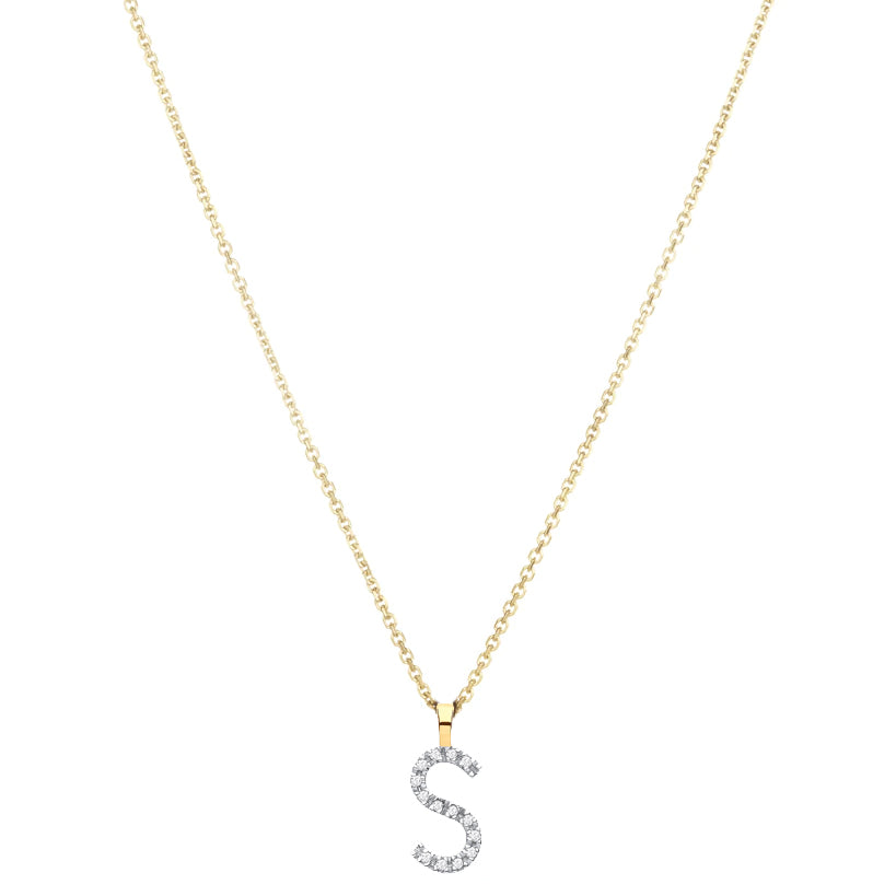 Diamond Initial Pendant