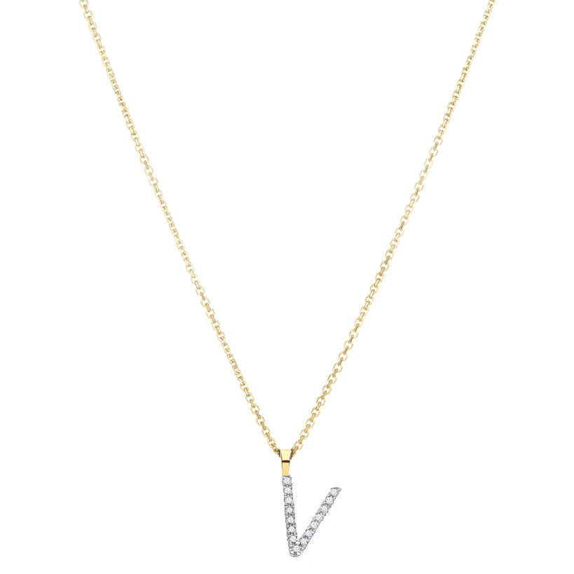 Diamond Initial Pendant