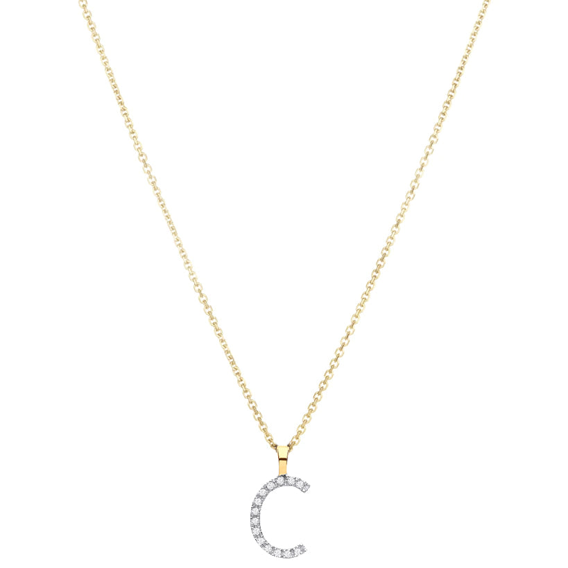 Diamond Initial Pendant