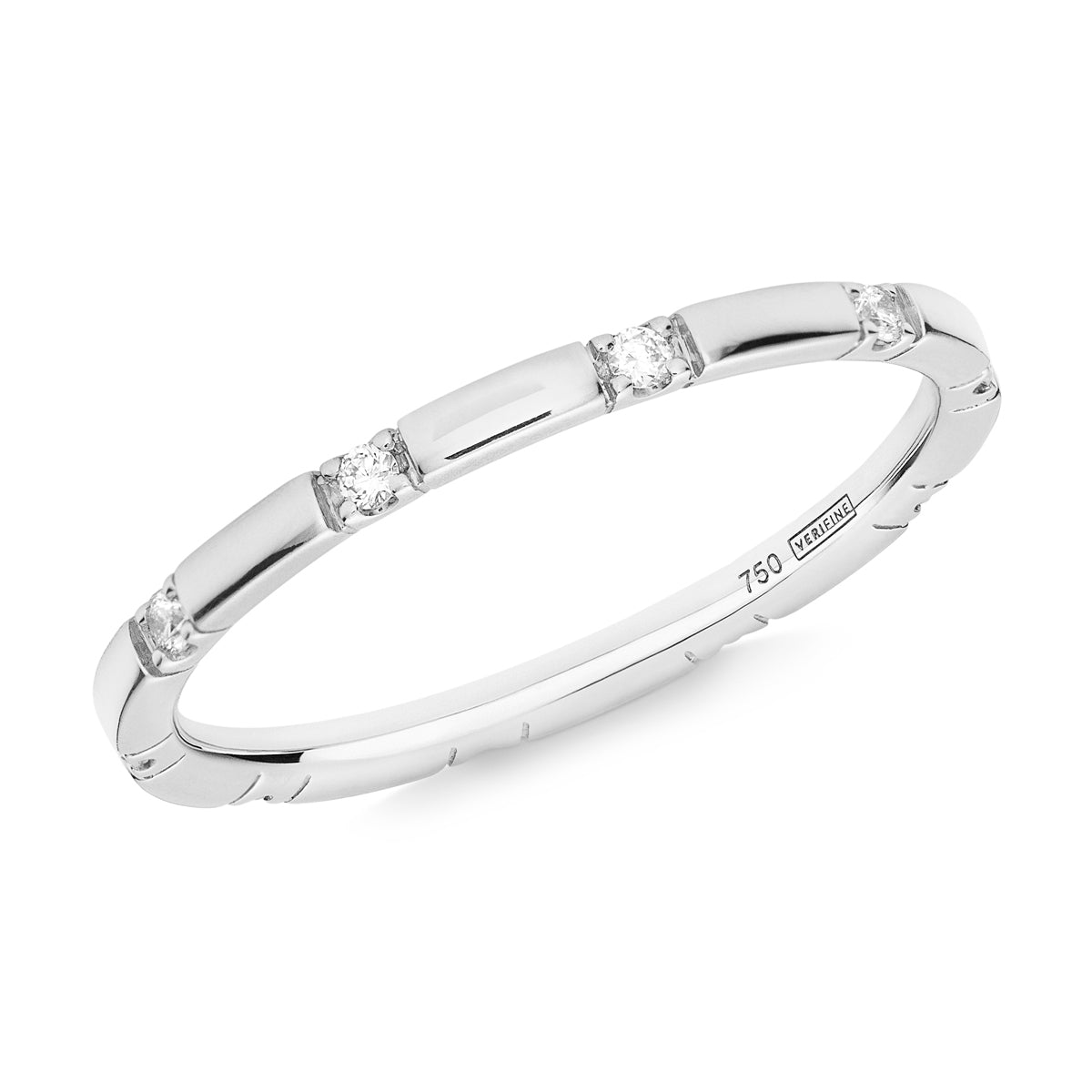 Diamond 10 stone Skinny Eternity Ring