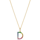 Rainbow Initial Pendant