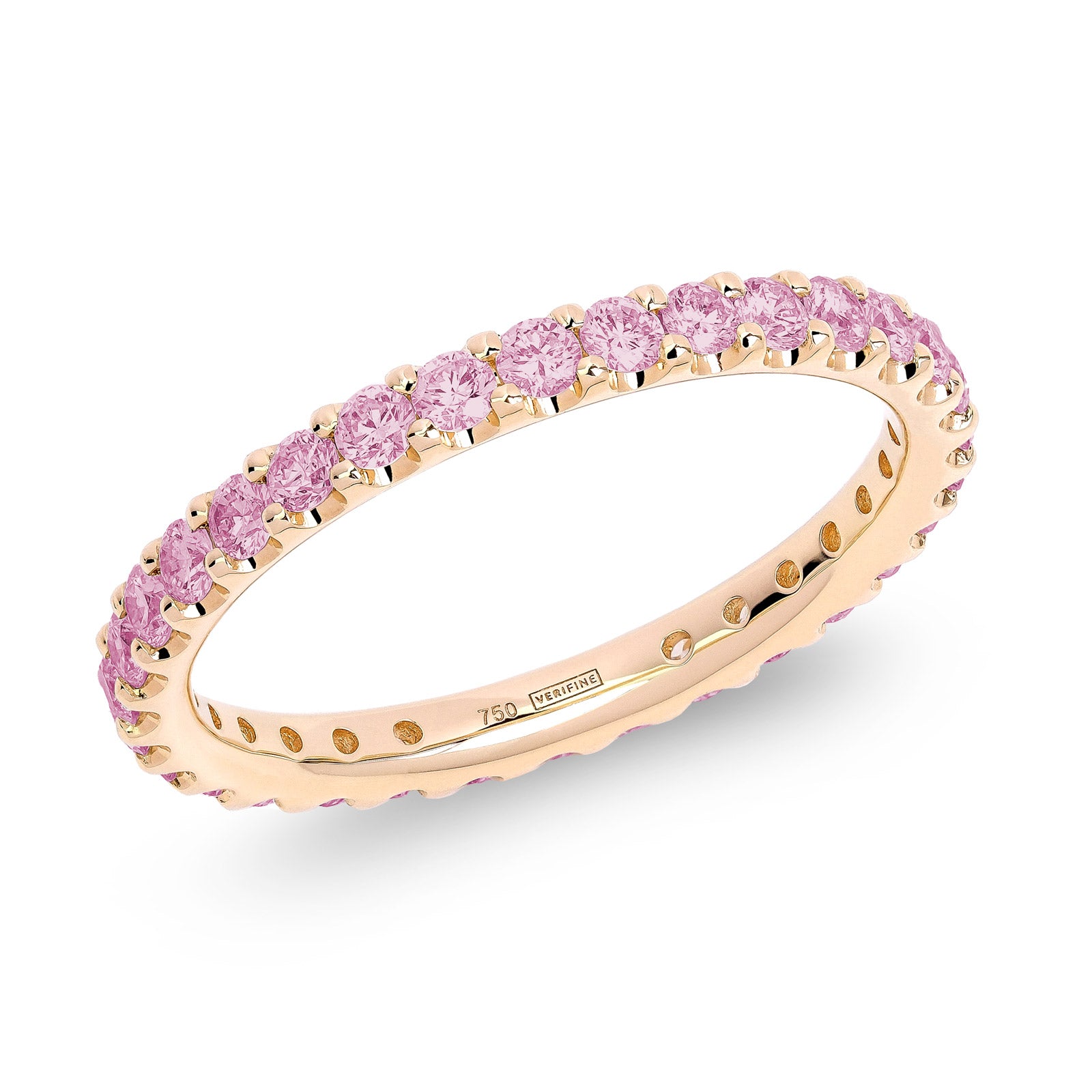 Pink Sapphire 2mm Eternity Ring