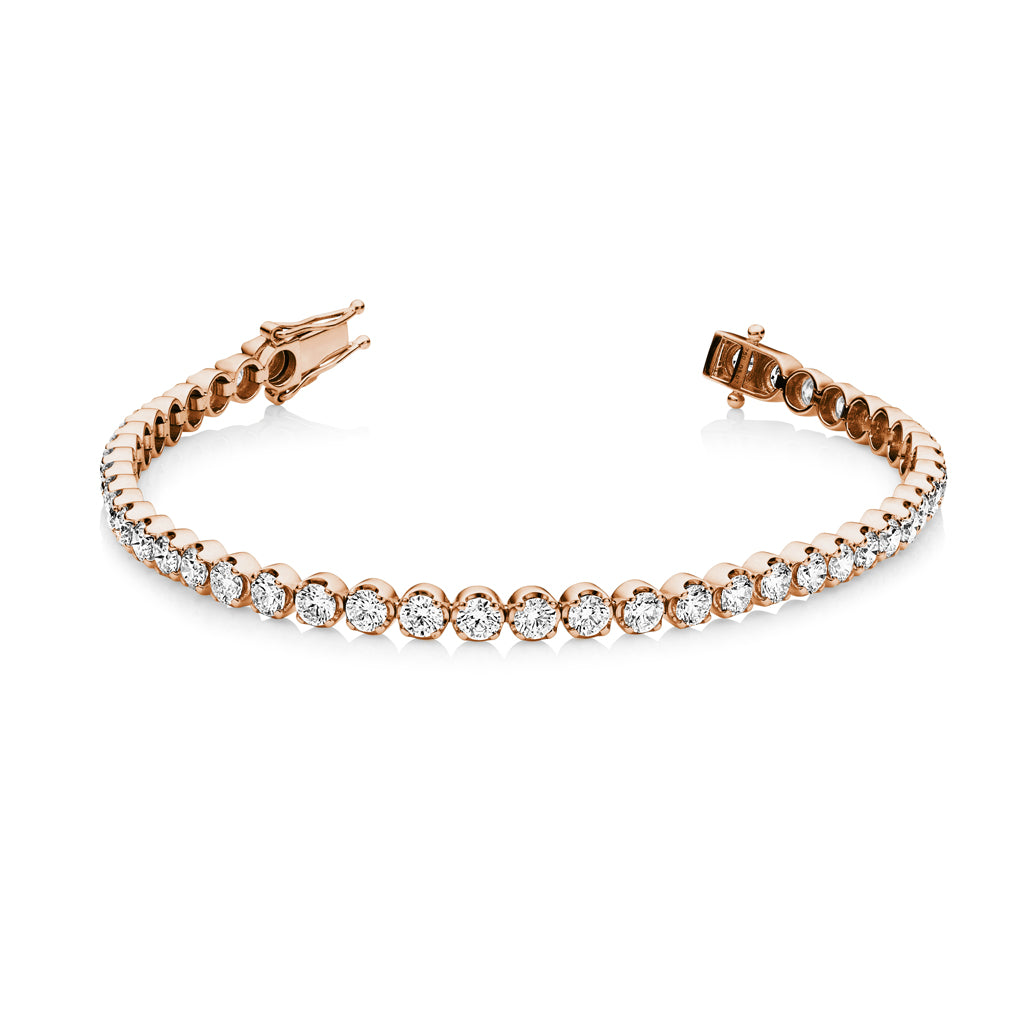 5.0 ct diamond line bracelet 18ct rose gold