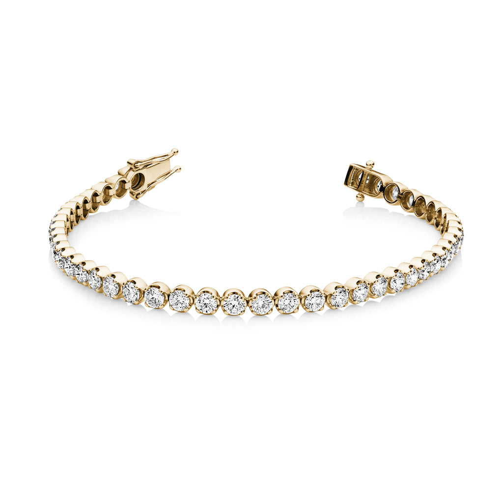 4.0 ct diamond line bracelet 18ct yellow gold