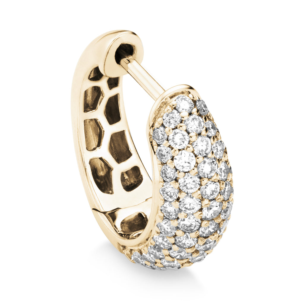 5-row pavé diamond Gemopoli earrings 18ct yellow gold