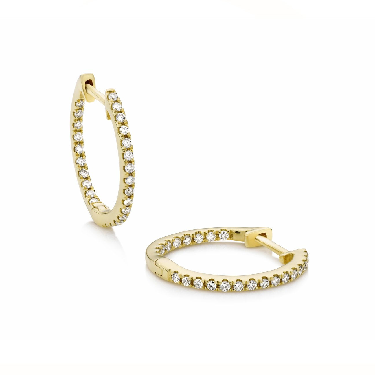 18ct Gold full set Hoop Earrings 15mm