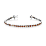 orange sapphire 3.00 carat bracelet 18ct  gold