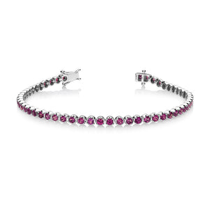 pink sapphire 3.0 ct bracelet 18ct gold