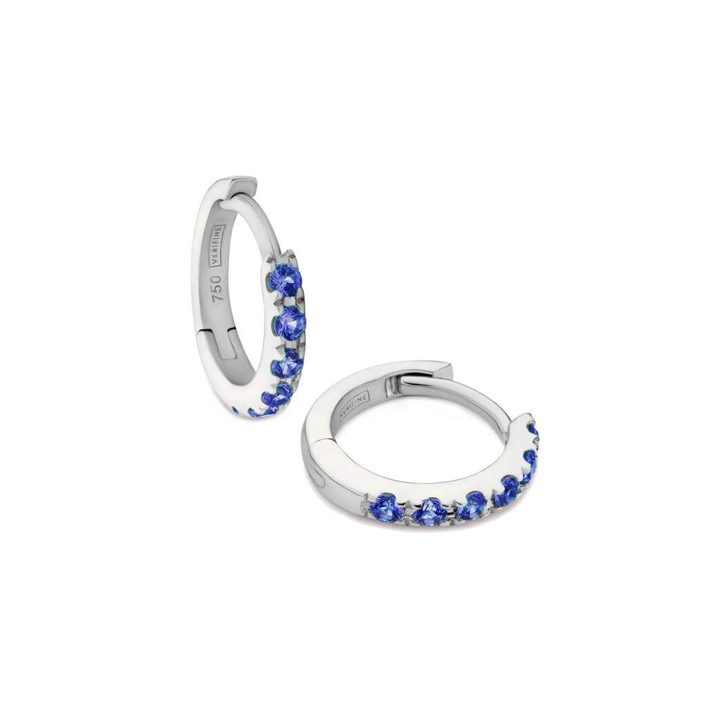 blue sapphire huggie earrings 18ct white gold