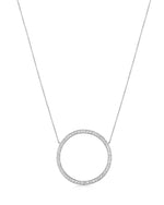 35mm diamond circle pendant 18ct white gold