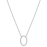 17mm Diamond Oval Pendant