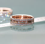 diamond filler ring stack 18ct rose gold