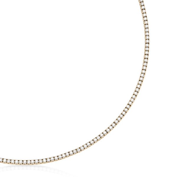 14K Gold Diamond Tennis Link + Paper Clip Necklace