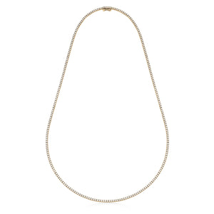 diamond tennis necklace 18ct yellow gold