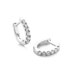 18ct white gold diamond horseshoe shaped earrings