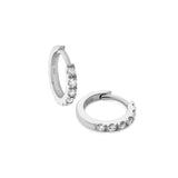 Diamond Huggie Earrings 18ct Gold 10mm