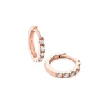 diamond huggie earrings 18ct rose gold