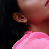 Diamond Oval Hoops 18ct Gold