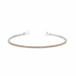 orange sapphire 0.6 ct skinny tennis bracelet 18ct gold