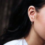 Diamond Oval Hoops 18ct Gold