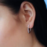 Diamond Oval Hoops 18ct Gold