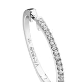 18ct Gold Diamond Hoop Earrings 20mm